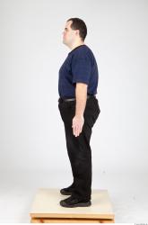 Whole Body Man White Casual Overweight Studio photo references